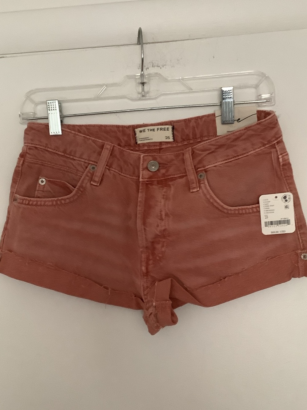 We The Free Rust Pink Denim Jean Shorts
